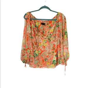 BCBG Floral Multi-Color Top